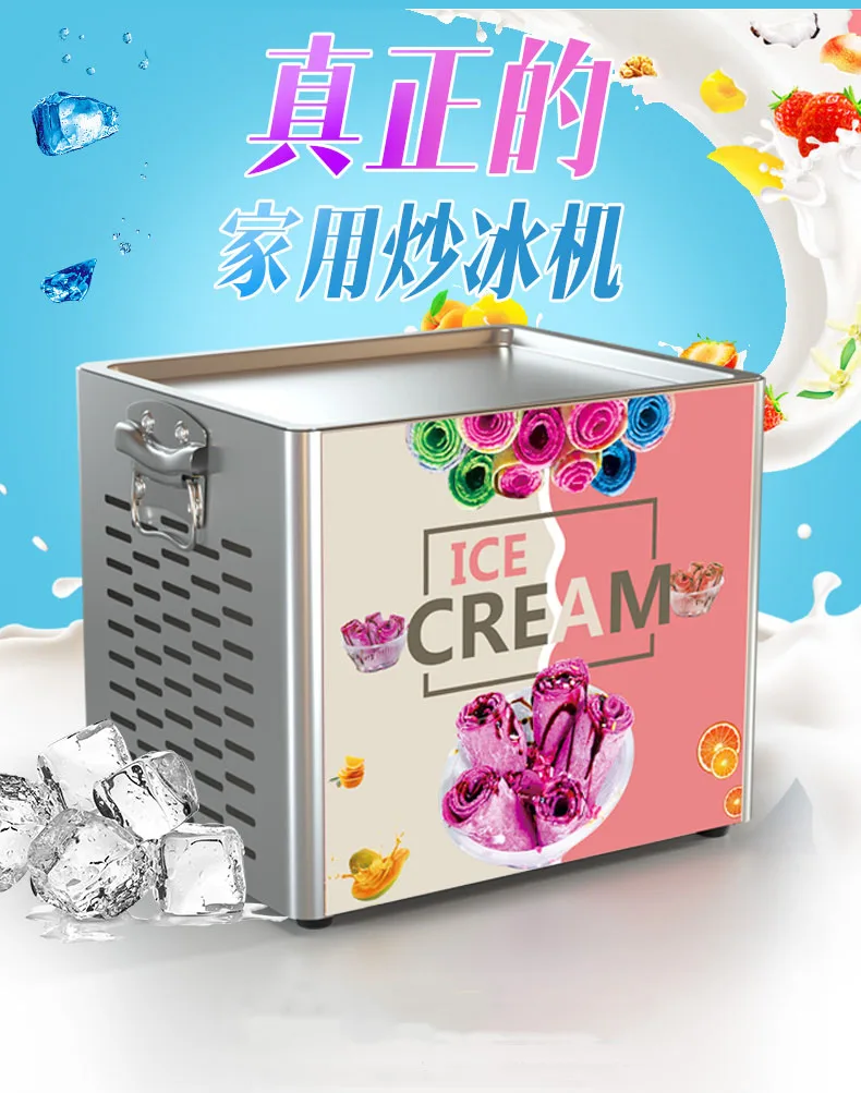 Naujas Dizainas Komercinės Keptas Ledų Mašina ant Pardavimo su Nuolaida Kaina Nemokamas Pristatymas Keptas Ledų Mašina Roll Mašina