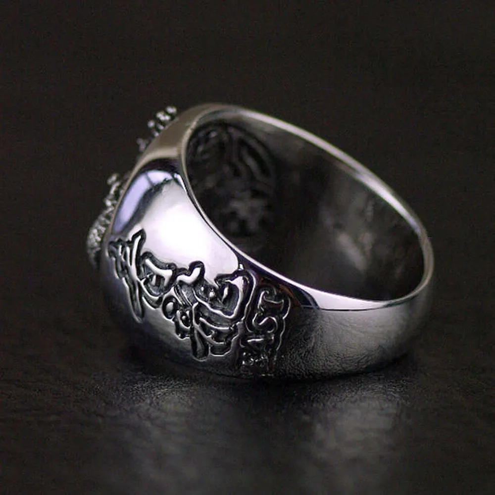 Naujas realių S925 gryno Sidabro žiedas Žmogui Thail silver Dragon kietas Vyras sidabro Žiedas