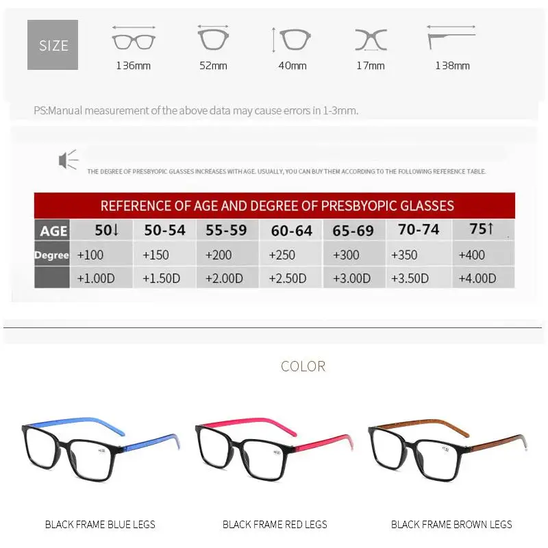 Nauji vyriški ultra light nesunaikinami skaitymo akiniai ponios anti-nuovargio skaitymo akiniai moterų akiniai skaitymui