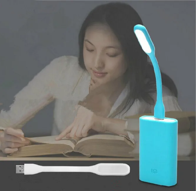 Nemokamas Pristatymas Xiaomi Nešiojamas USB LED Šviesos Lanksti Silikoninė 5V 1.2 USB Lempos Galia Bankas Kompiuteris