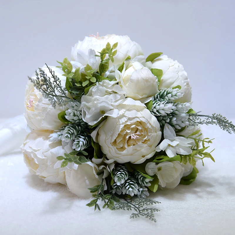 Nuotakos Puokštė Dirbtinės Rožės Vestuvių Bridesmaids Nuotakos Gėlės Santuokos Priedai