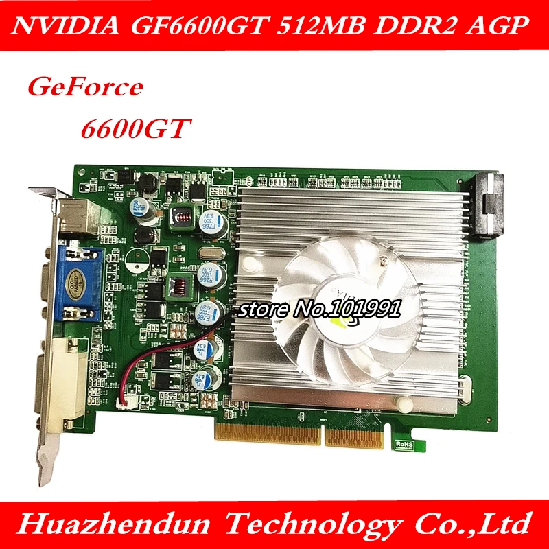 Originalus Geforce 6600GT 512MB DDR2 AGP 4X, 8X Vaizdo plokštė VGA DVI Darbalaukio Grafikos kortelės 1pcs nemokamas pristatymas