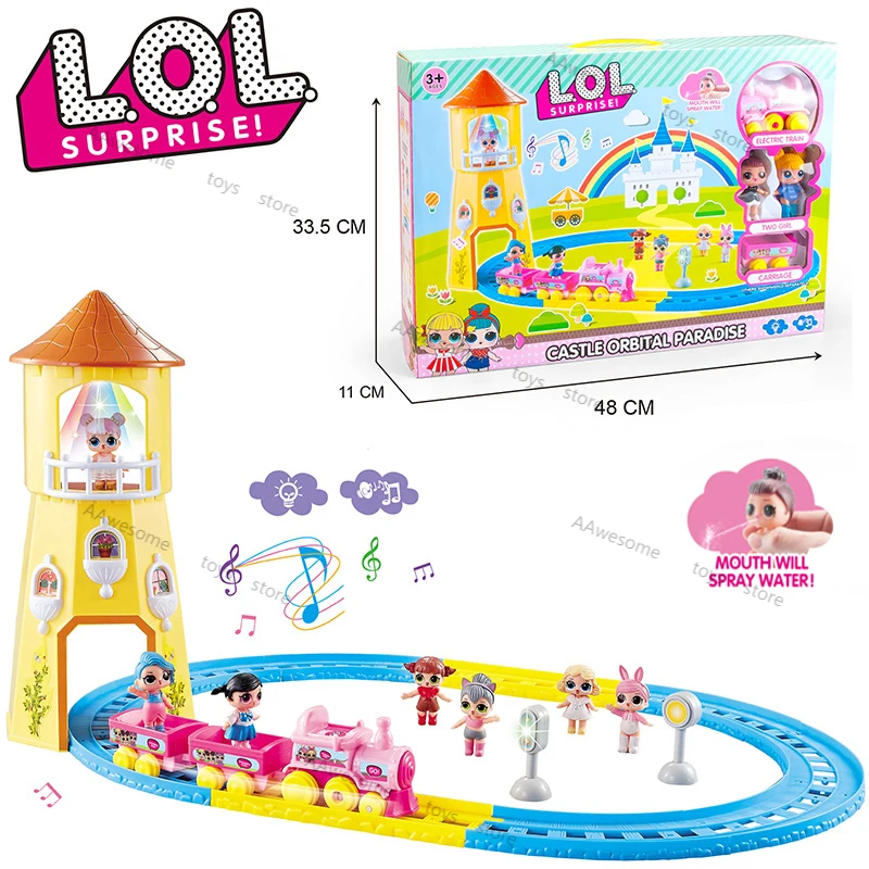 Originalus LOL Staigmena Lėlės Švyturio Traukinio Bėgių Žaislų Rinkinys Veiksmų Skaičiai Anime Lol Lėlės Mielas Žaislai, Dovanos Mergaitėms Gimtadienis