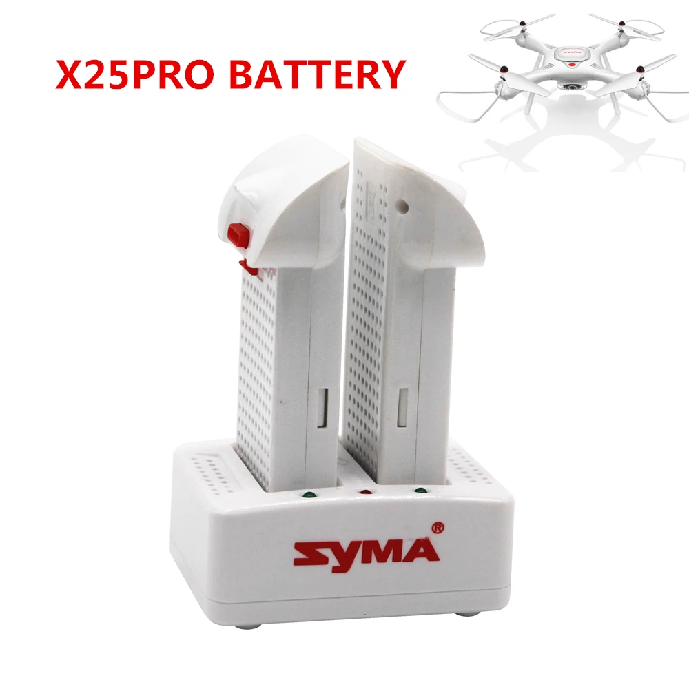 Originalus baterijos SYMA X25pro RC drone baterija RC Quadcopter Atsarginės Dalys, Priedai, 7.4 V, 1000mAh Už x25 pro baterija