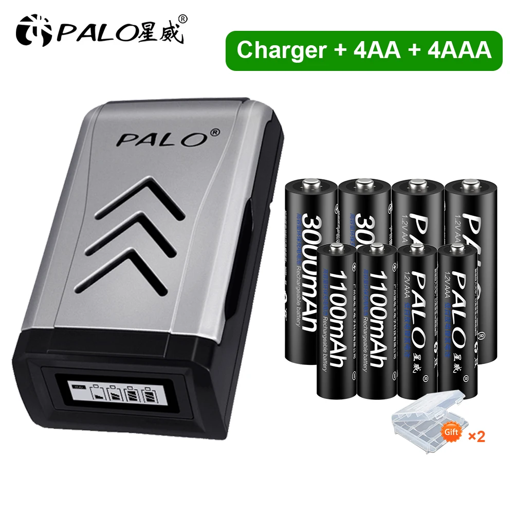PALO AA AAA Baterijos 1.2 V NIMH AA AAA Akumuliatoriai laikrodžiams, pelės, kompiuterių,Microphon,Pelės, baterija