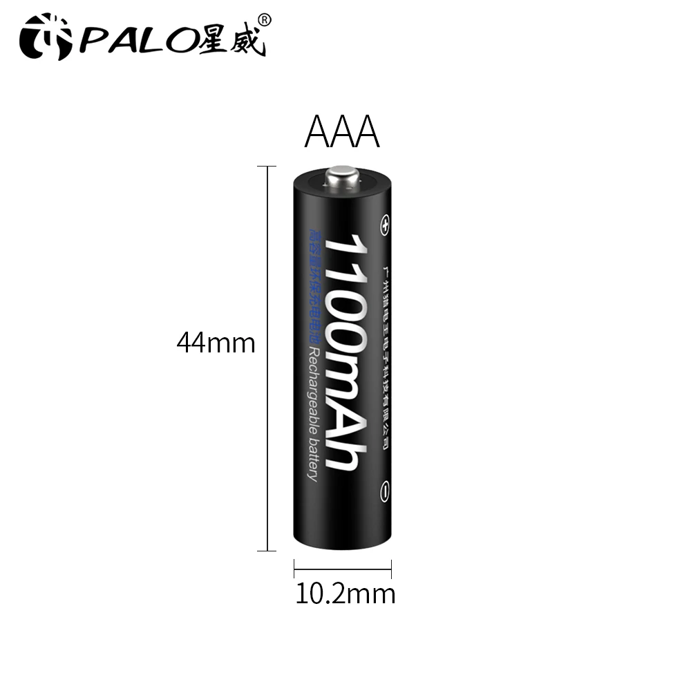 PALO AAA NIMH Įkraunamos Baterijos 1.2 V AAA tipo Įkraunamas Baterijas Nuotolinio Valdymo Elektroniniai žaislai LED šviesos Skustuvas Radijas