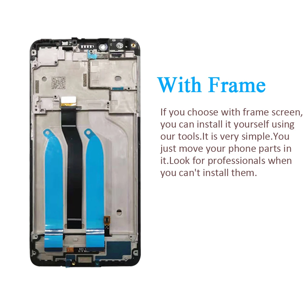 PINZHENG AAAA Originalus LCD Xiaomi Redmi 6 LCD Ekranu Pakeisti Redmi 6 LCD skaitmeninis keitiklis komplektuojami Su Rėmo