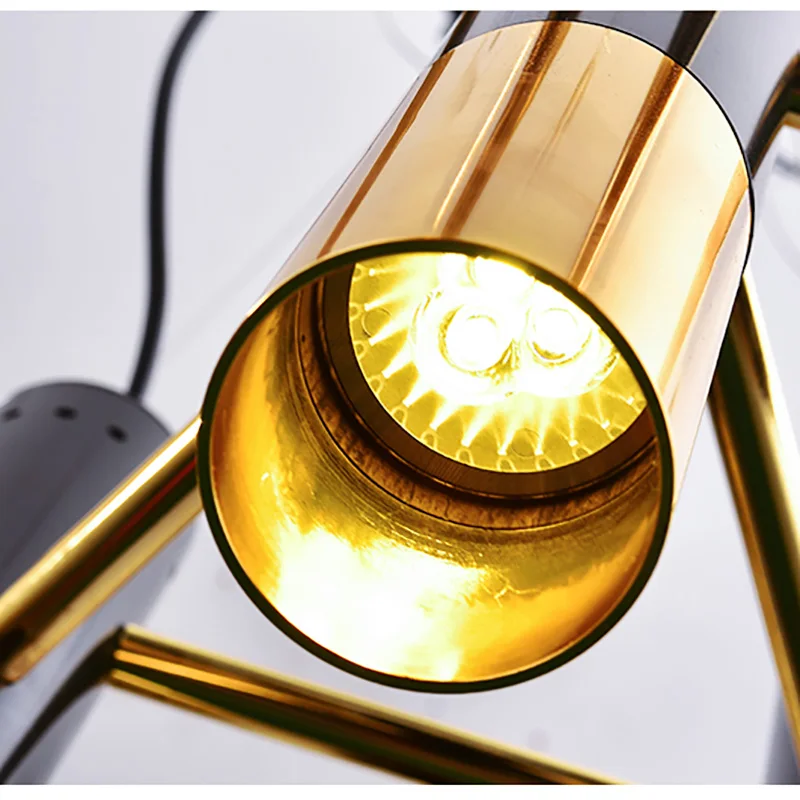Postmodernios Prabanga Golden Black Pritemdomi Liustra Aliuminio G9 Lubų Hanglamp Led Valgomasis Gyvenamasis kambarys Pakabos Rungtynių