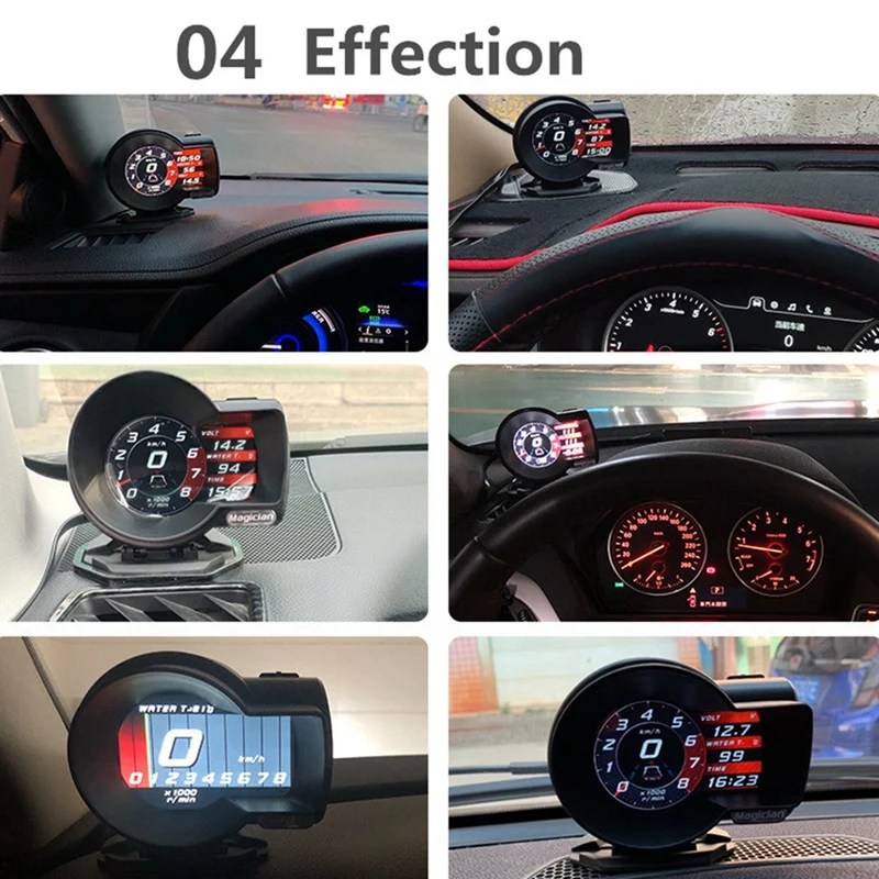 Profesinės OBD Head Up Display Daugiafunkcį Automobilių Skaitmeninis Boost Gauge Įtampa Greičio Matuoklis, Vandens Temp Signalizacijos Auto Diagnostikos Įrankis