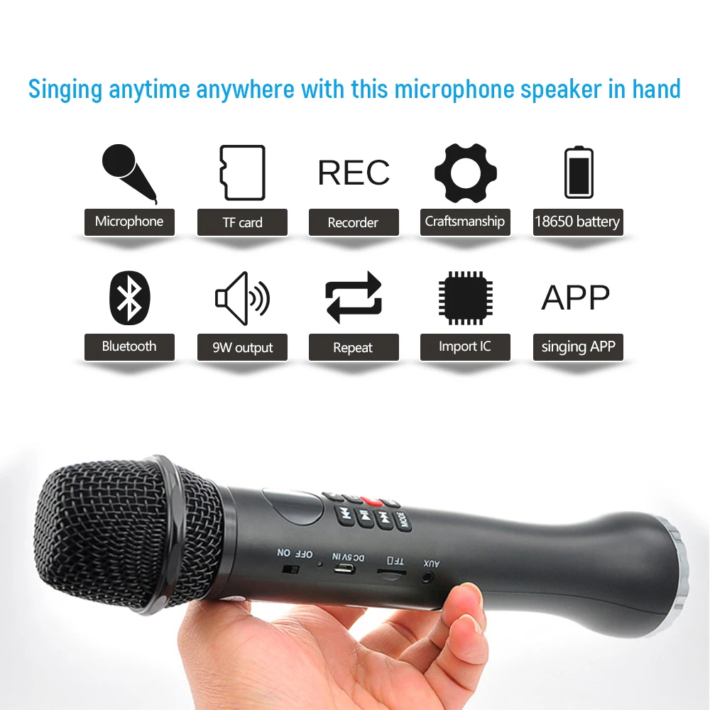 Profesionali Karaoke Studija Mikrofonas Telefono Įrašymas Belaidis Mikrofonas Bluetooth 