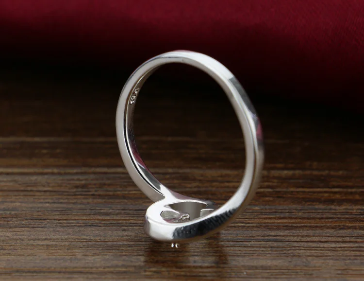 Puikus širdies žiedas moterims kietas 925 sterlingas sidabro žiedas aukštos kokybės 5A cirkonis žiedas sterlingas sidabro papuošalai, mada aksesuarai