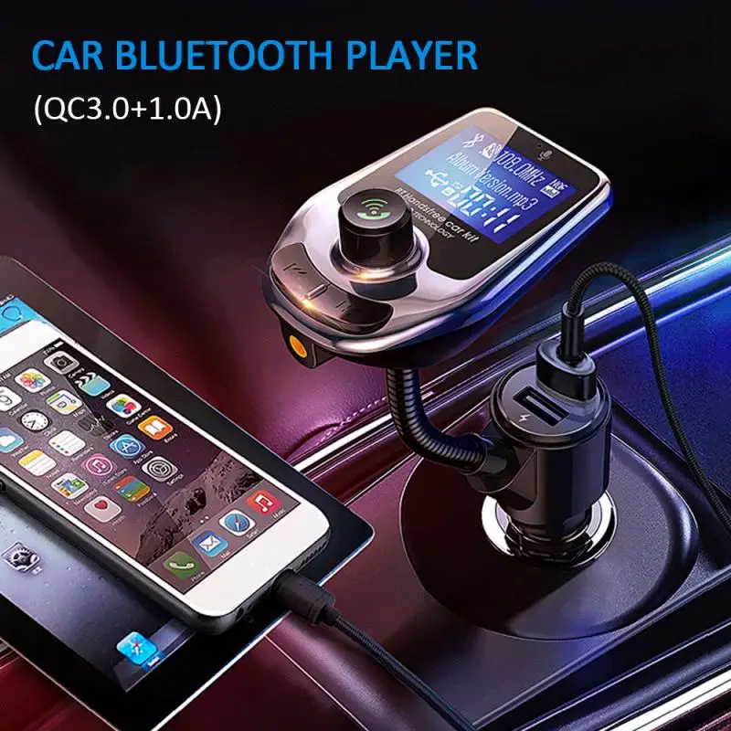 QC3.0 Greito Įkrovimo Bluetooth 5.0MP3 Muzikos Grotuvas Transporto priemonės, Bluetooth, FM Siųstuvas, LCD MP3 Grotuvas USB Įkroviklis