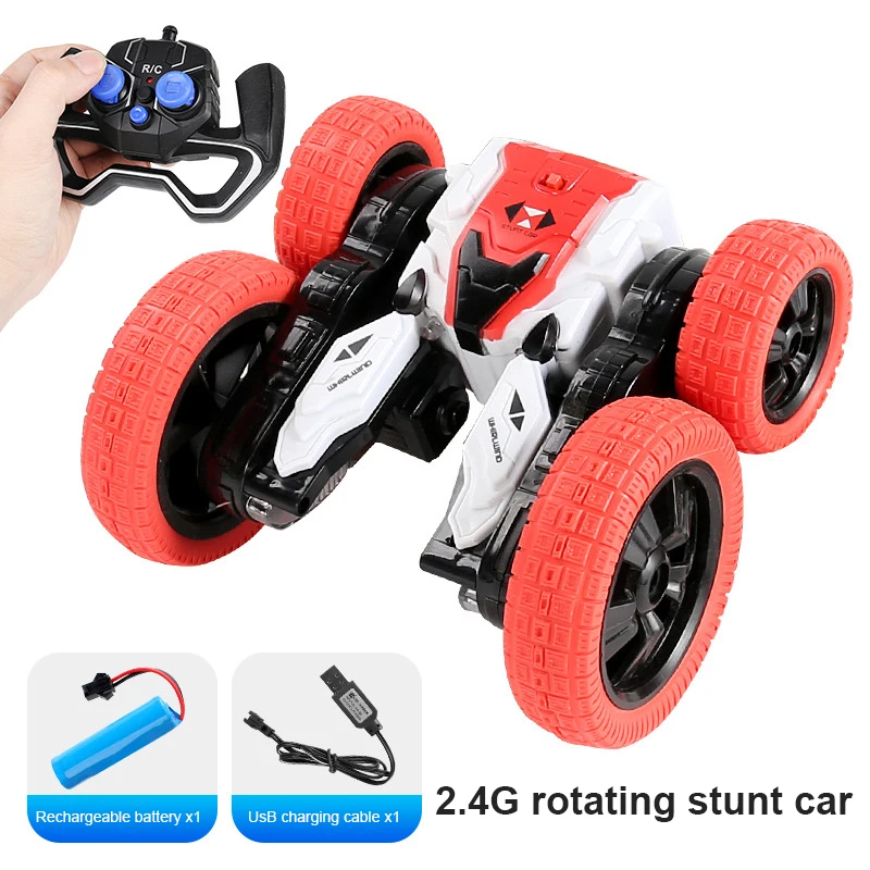 RC Automobilių 2.4 G 4CH Stunt Drift Deformacijos Buggy Automobilių Rock Crawler Roll Automobilių 360 Laipsnių Flip Vaikams Robotas RC Automobilių Žaislai Vaikams Dovanų