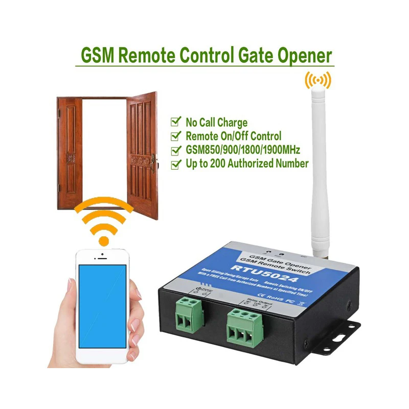 RTU5024 GSM, 3G 4G Bevielis Durų/Vartų Atidarytuvas su Nuotolinės Prieigos Kontrolės, valdymo ir Relinės Jungiklis Siurblį Nemokamų Telefono Skambučių SMS Komanda