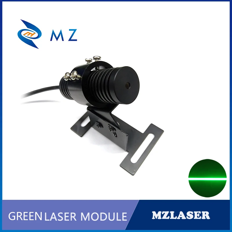 Rinkinys 520nm 30mw linija, Žalia Lazerio Modulis +Atrama + elektros Energijos Tiekimo