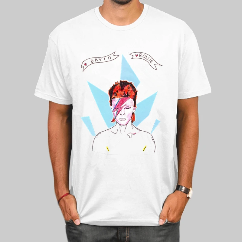 Rip David Bowie Anglijos Roko Muzikos Pop Star T Marškinėliai Mados Vyrų ir Moterų Top marškinėliai trumpomis Rankovėmis Unisex Marškinėlius Streetwear