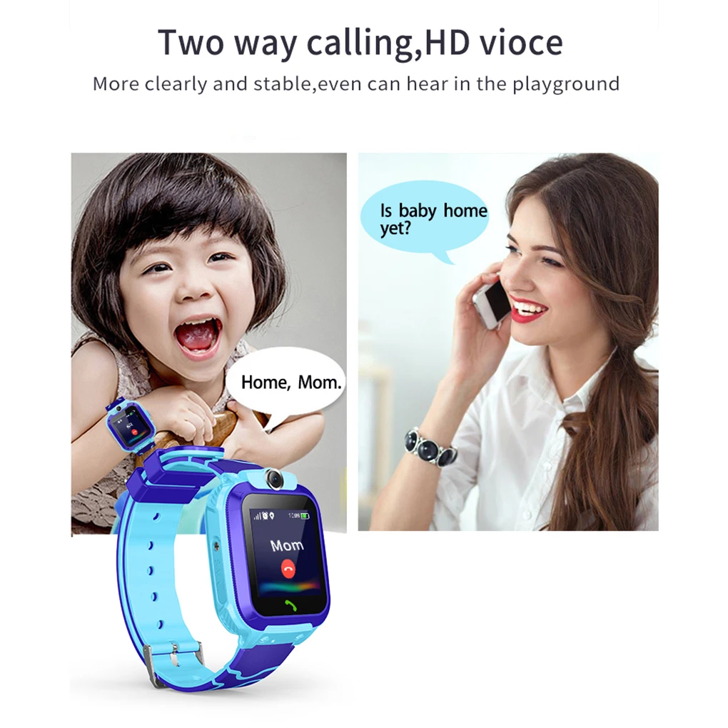 S12 Vaikas Smart Žiūrėti IP67 atsparus Vandeniui Vaikai SOS Skambučio Vieta Finder Smartwatch Protingas Nuotrauka Atsižvelgiant Kūdikio Žiūrėti Telefonas