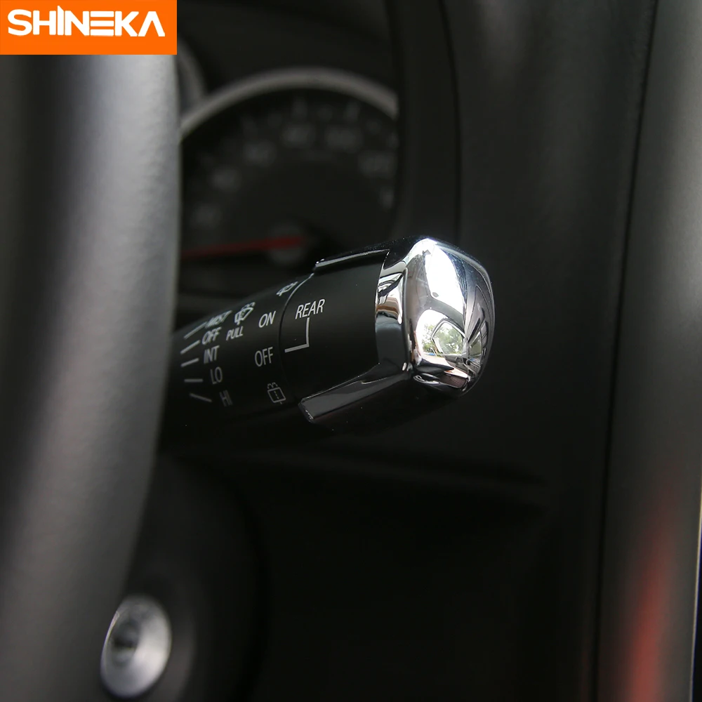 SHINEKA Automobilių Optikos už Suzuki Jimny 2007-2020 Automobilių Reikmenys Valytuvų Svirties Posūkio Signalo Kontrolės Dekoratyvinis Dangtelis Apdailos Žiedas Rėmelį