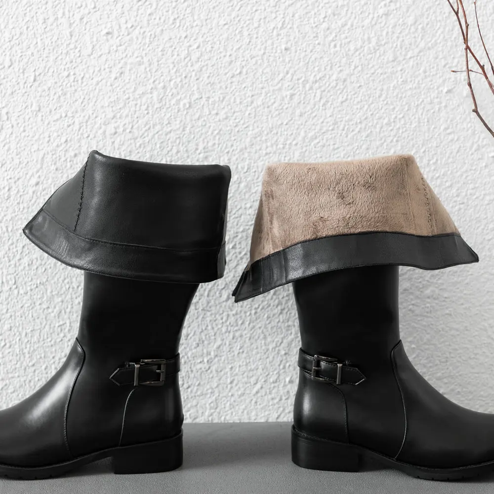 SKLFGXZY Naujas rudens/žiemos moterų kelio batai natūralios odos Moteriška batai Europos prekės riteris batai Pusėje užtrauktukas dydis 34 -40