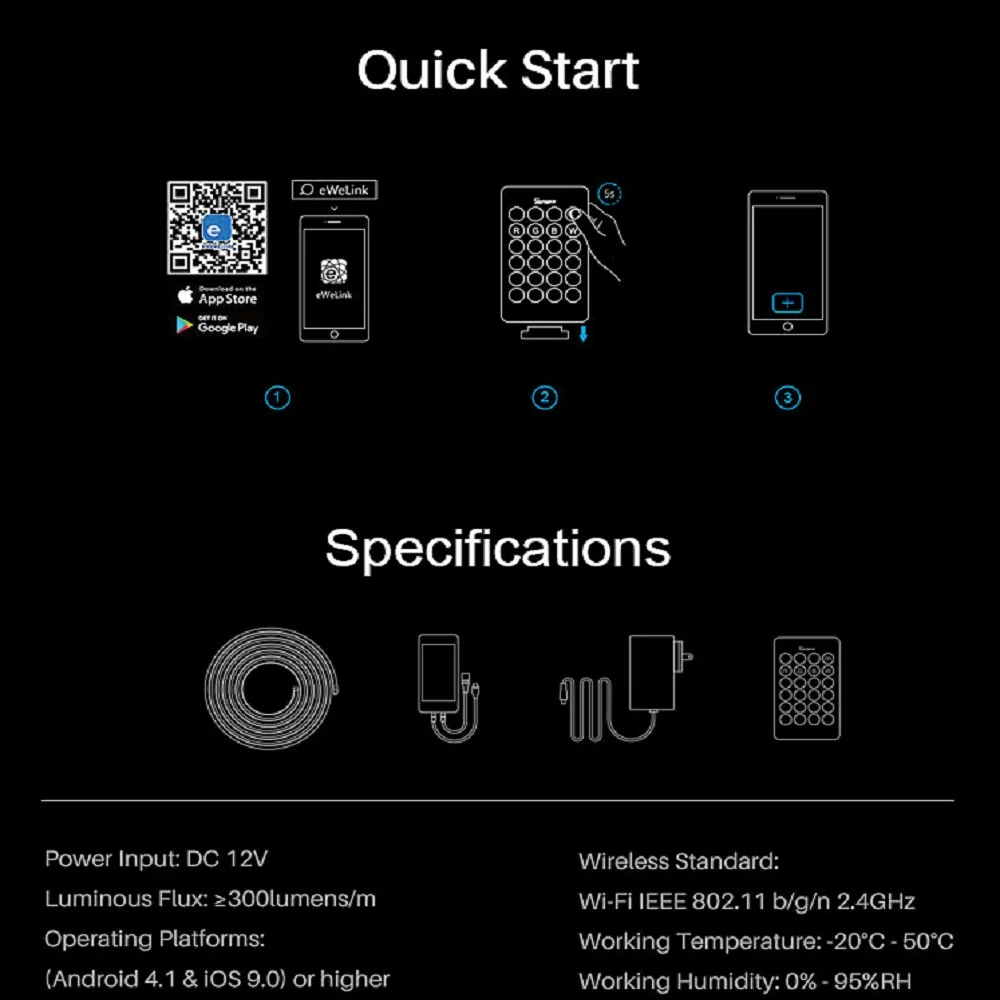 SONOFF L1 Wifi Smart Led Šviesos Juostelės 2m/5m atspari Vandeniui 5050 RGB Pritemdomi Valdytojas Alexa 