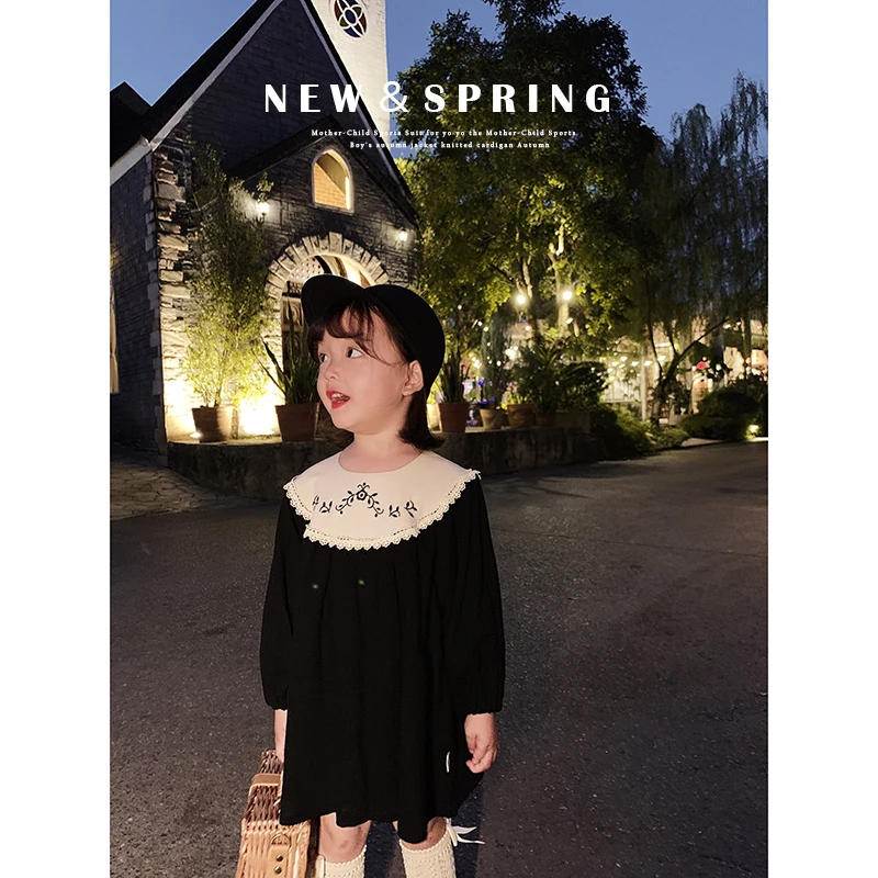 Saldus Mergina Dress 2020 M. Pavasarį, Rudenį Suknelės Kūdikių Mergaitės, Ilgas Rankovėmis Palace Stiliaus Vaikams, Kūdikių Siuvinėjimo Princesė Suknelė