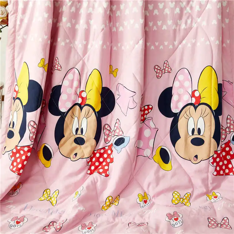 Saldus mergina minnie mouse mesti antklodę twin karalienės dydžio lova padengti disney vasaros antklodė rožinė plonas šalikas už vaikas kambario apdaila