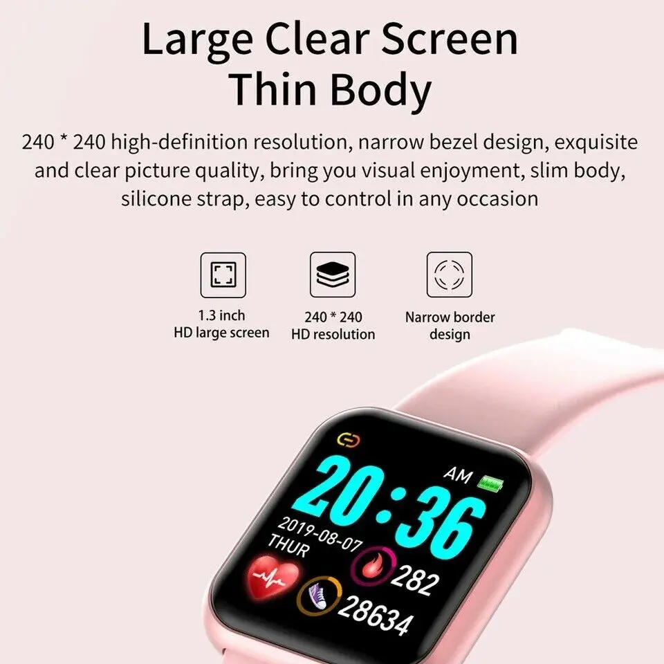 Smart Watch Širdies ritmo Monitorius Tracker Fitneso Apyrankės, skirtų 
