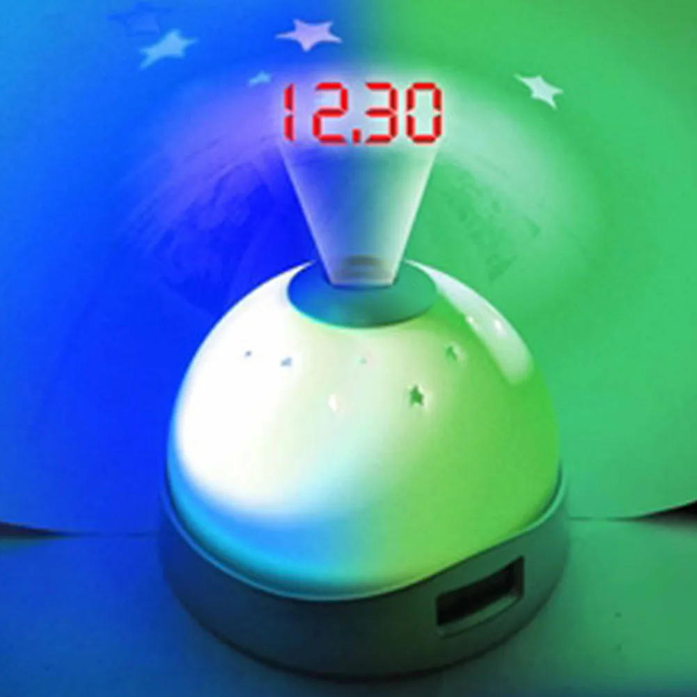 Spalva Keisti Laikrodžio Vaikų Kambario Nakties Šviesa Laiko Vaikams, Mini LED Ekranas, Signalizacijos Projekcija