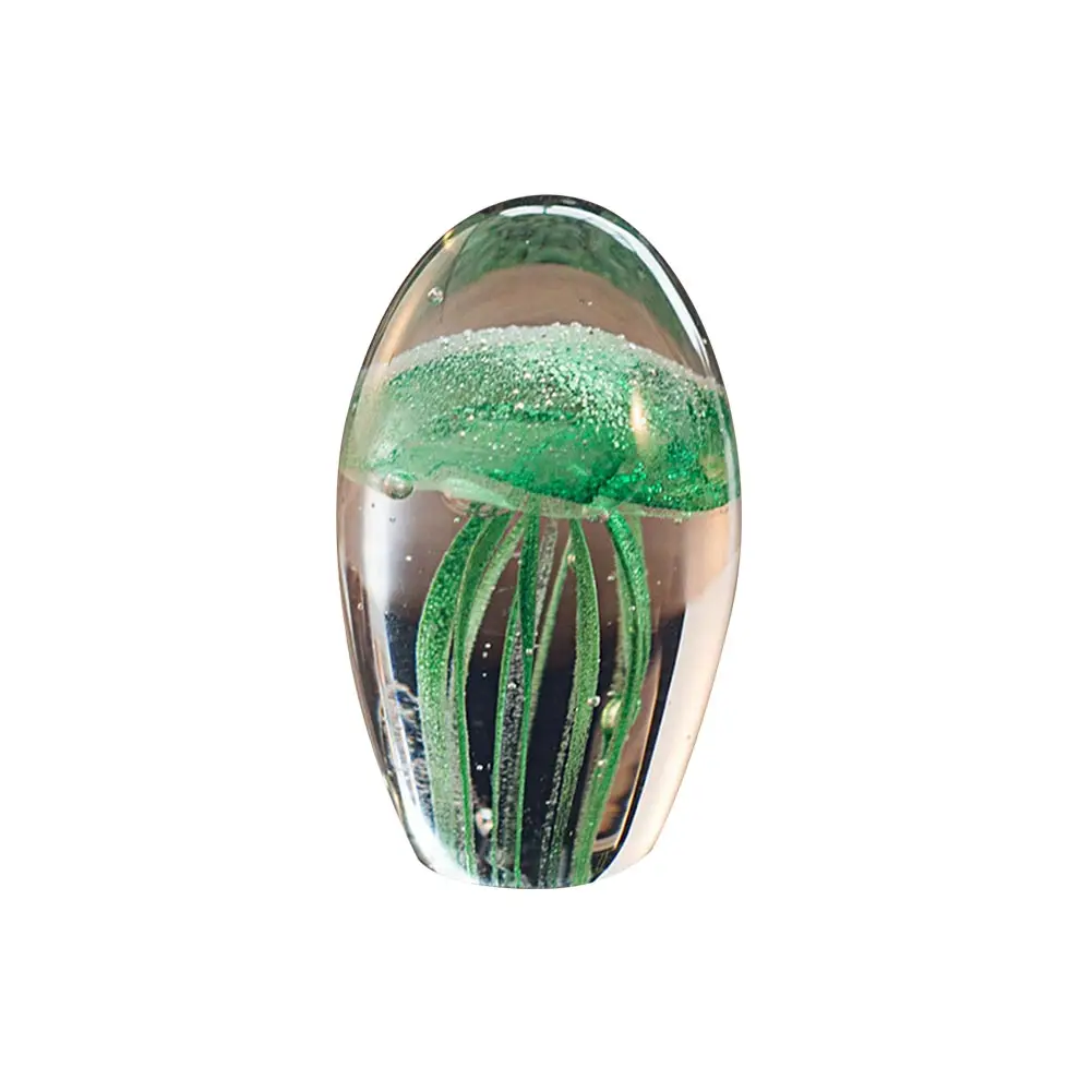 Spalvos Prespapjė Miniatiūros Stabili Apačioje Stiklo Akvariumas Medūzų Figūrėlės Darbalaukio Namų Dekoro Kristalų Rankų Darbo Modeliavimas