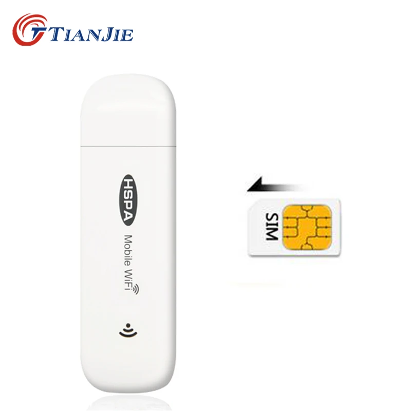 TIANJIE 3G Automobilių Maršrutizatoriai Mobilus Wifi Hotspot, Mifi Dongle USB Modemą (HSPA 7,2 M, Mini Wireless Universal Plačiajuosčio ryšio, SIM Kortelės Lizdas