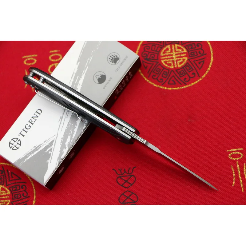 TIGEND CF1818 Flipper sulankstomas peilis D2 ašmenys G10 + plieno rankena kempingas medžioklės lauko išgyvenimo kišenėje Virtuvės peiliai, įrankiai