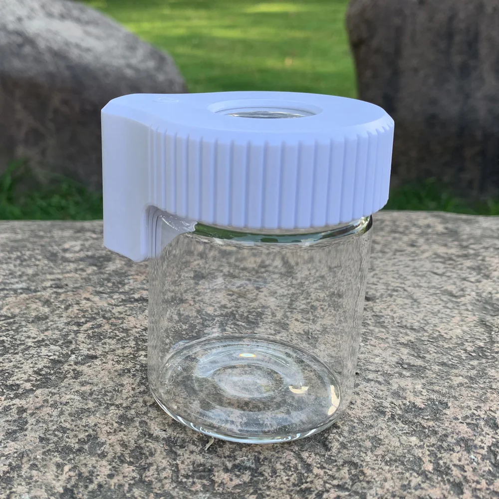 TOPPUFF talpinimo Organiizer Stiklo Šviesos LED hermetišką Didinamąjį Jar Vakuuminio Sandarinimo Plastiko Tablečių Dėžutė Atveju