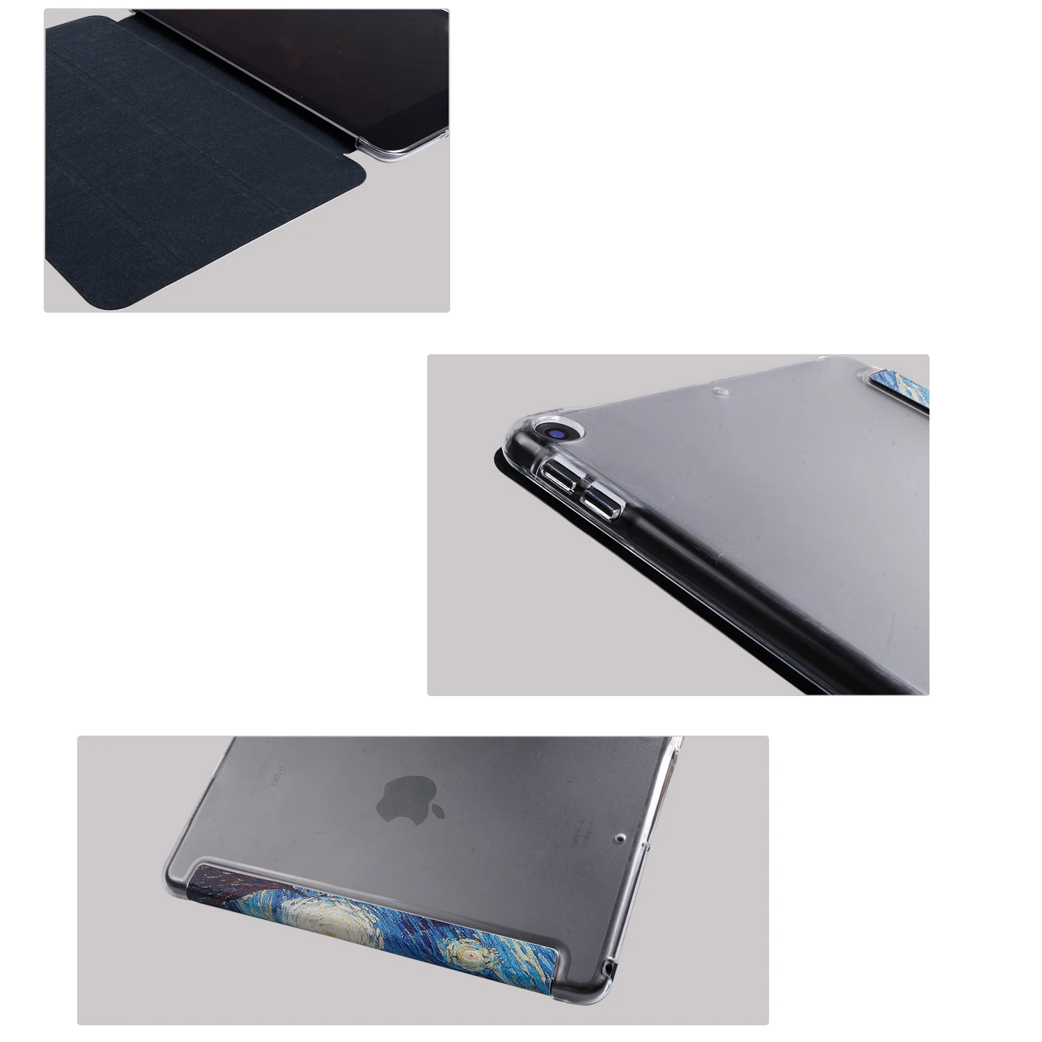Tabletę flip case for Apple ipad 9.7 2017 2018 Pro tapybos Smart pabusti Miego fundas kartus Stovėti padengti rubisafe kortelę Oro Air2