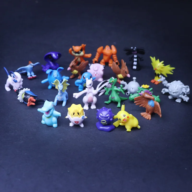 Takara Tomy Pokemon Veiksmų Skaičius, žaislai Mini duomenys Modelis Pikachu Žaislą Anime Vaikams, Lėlės Gimtadienio dovanos 2-4cm 144pcs