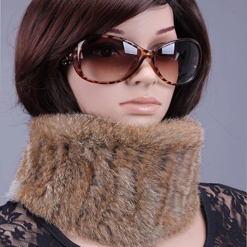Triušio Kailio duslintuvo skara megztinis moterų rudenį ir žiemą šilumos rex triušio plaukų skara false apykaklės prabanga