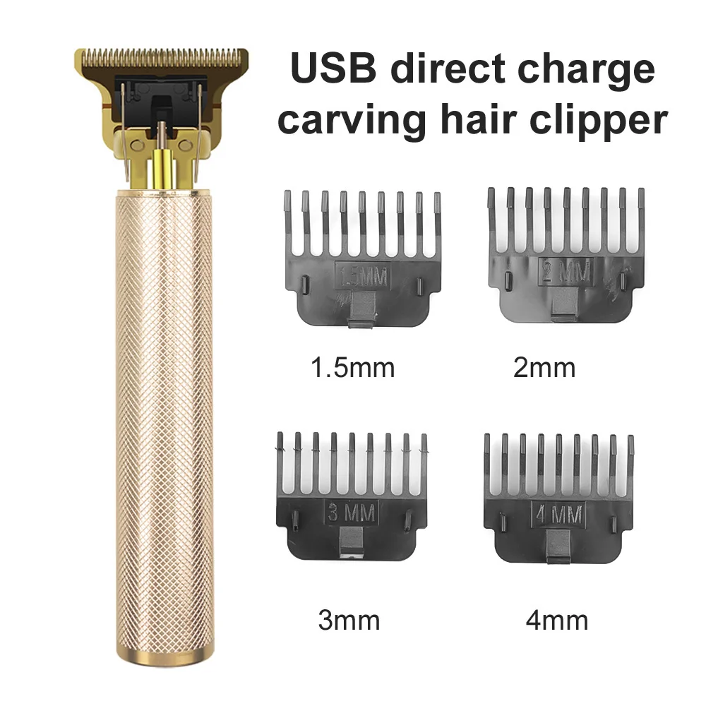 USB Įkrovimo Plaukų Clipper Elektros skystųjų KRISTALŲ Plaukų Žoliapjovės Belaidžius Skustuvas Aštrių Kirpykla Titano Lydinio Pjovimo Galva Mašina Vyras