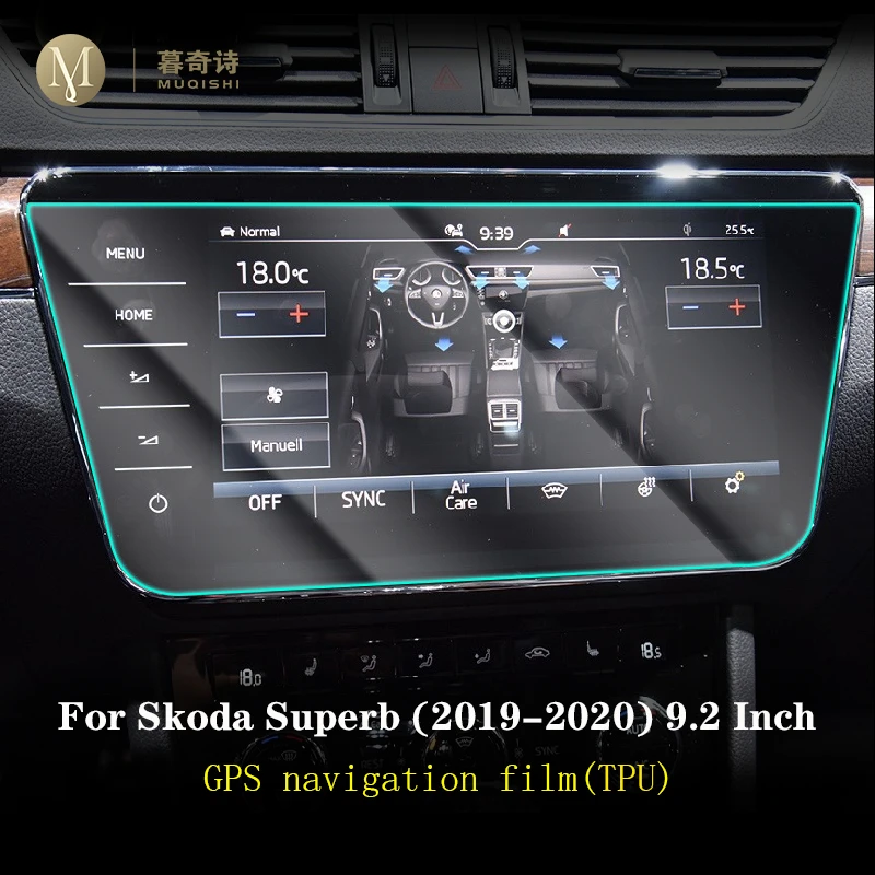 Už Skoda Superb 2018-2020 Automobilių GPS navigacijos Apsauginė plėvelė LCD ekranas TPU kino Screen protector Anti-scratch Interjero 8 Colių