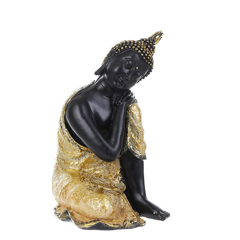 VILEAD 5 Stilius Dervos Tailandas Budos Statula Fengshui Indijos Religijos Budizmas Skulptūra Indų Juoda Budos Figūrėlės Namų Dekoro
