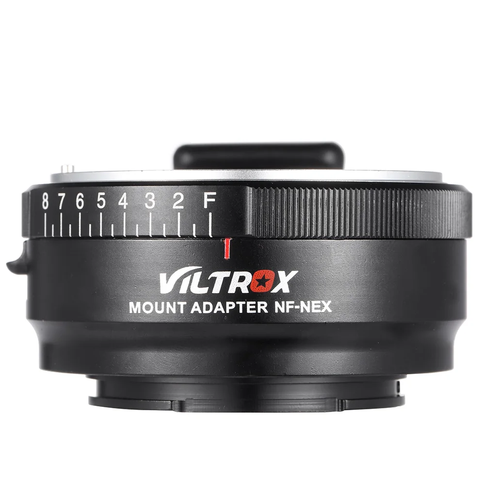 VILTROX NF-NEX Mount Adapter Ring for Nikon G/F/AI/S/D, Objektyvas Sony E Mount Kamera A7/A7R/NEX-5/NEX-3/NEX-5N/NEX-C3/NEX-5R ir t.t