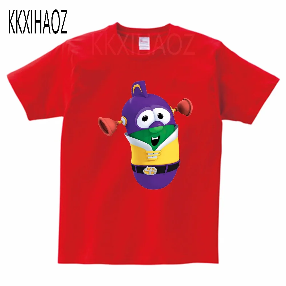 Vaikų 2019 VeggieTales Larry Agurkų trumpomis Rankovėmis T - Shirt Naujausias Nuotykių, Animacija Berniukų ir Mergaičių vasaros Marškinėlius MJ