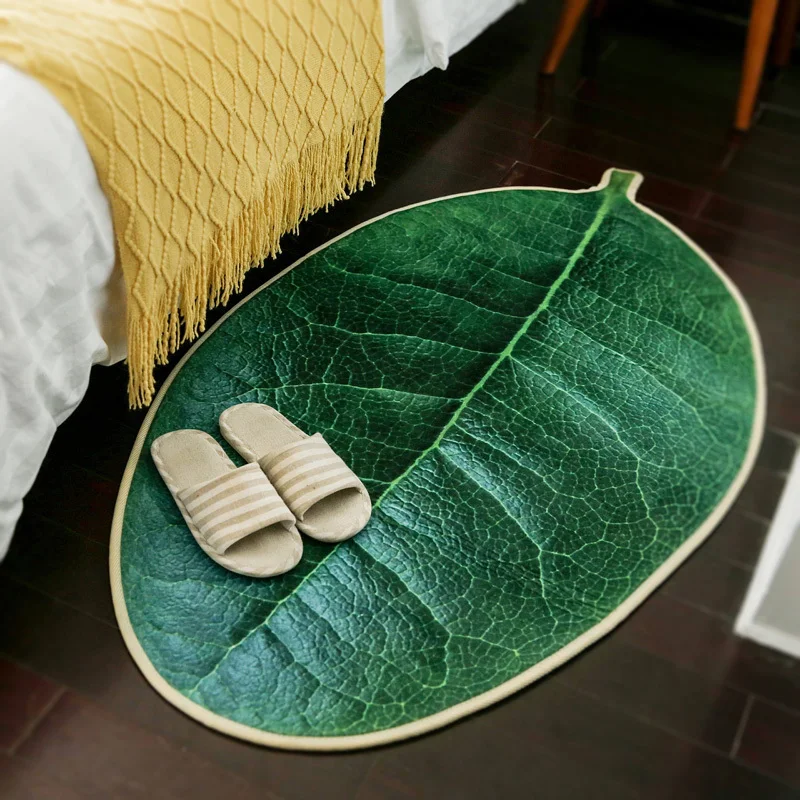 Vaikų kūrybos žalias lapas carept už svetainės augalų nuskaitymo KILIMAS miegamojo, virtuvės, non-slip mat durų kilimėlis kilimų naminių šunų padas