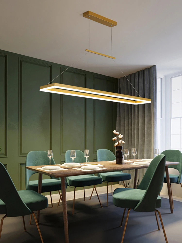 Valgomasis liustra Šiaurės prabanga minimalistinio modernaus minimalistinio office juostelės šviesos visą parą baras, valgomasis LED lempos