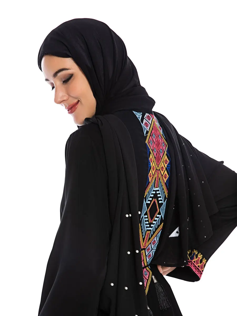 Vetement Moteris 2019 Marokas Kaftan Skraiste Abaia Turkijos Spausdinti Ilgi Marškinėliai Maroko Abaiya Musulmonų Moterims