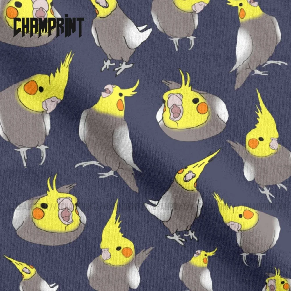 Vyrai Cockatiel Doodle T Shirts Papūga Paukštis Naminių Gyvūnų Medvilnės Drabužius Trumpomis Rankovėmis Apvalios Kaklo Marškinėliai, Plius Dydžio Marškinėlius