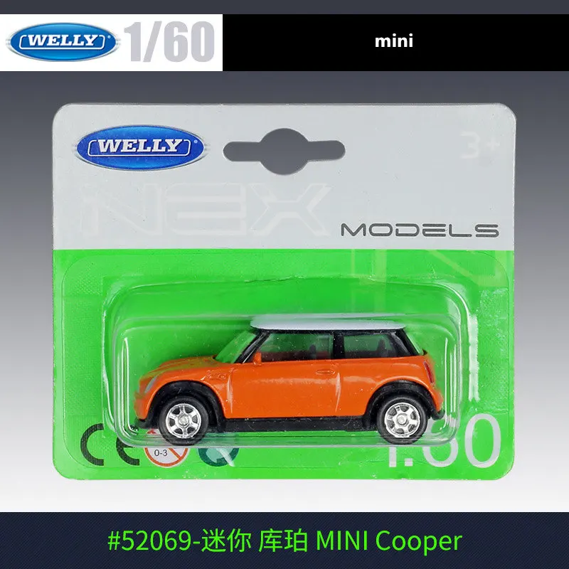 WELLY 1:60 Mini automobilių lieti automobilio modelis, modeliavimas, automobilių apdailos surinkimo dovana žaislas liejimo modelis