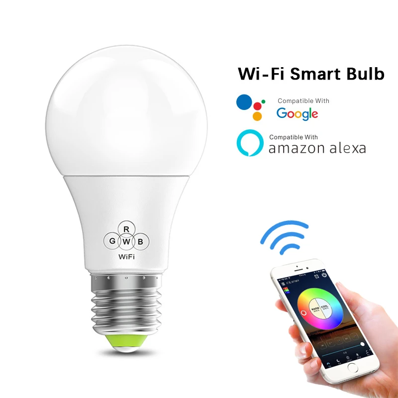 WiFi Smart Lempos Šviesos Pritemdomi LED Lemputės Musice Balso Smart Gyvenimo APP Belaidis Nuotolinio Valdymo pultas Veikia su Alexa 