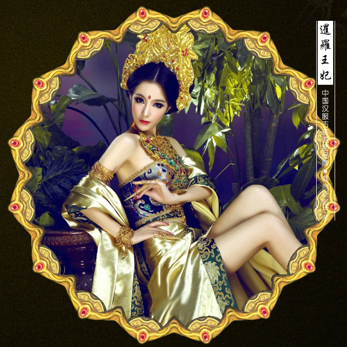Xian Luo Wang Fei Princesė Siam Senovės Tailando Princesė Seksualus Indijos Šokio Kostiumų Egzotinių Stiliaus Moterų Kostiumas