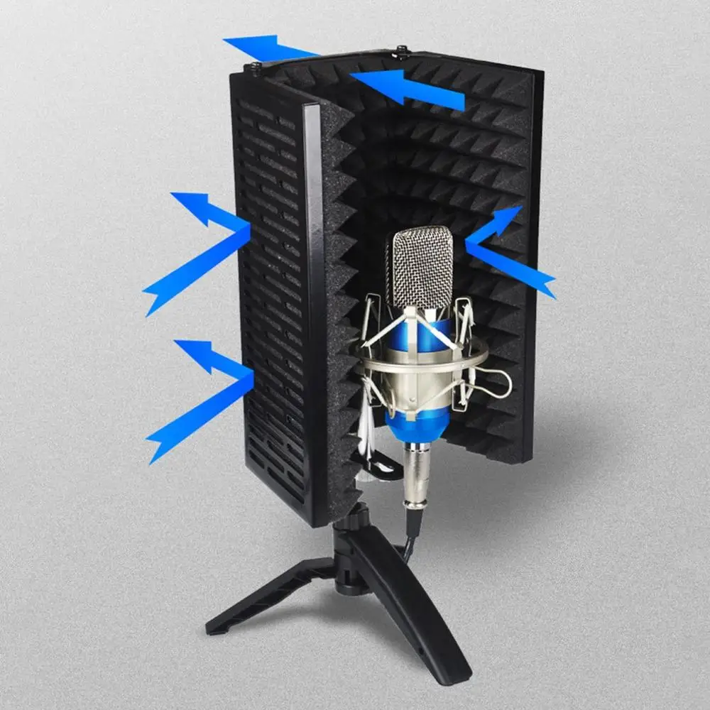 Įrašų studija vėjo ekranas mikrofonas prekinis, galinis stiklo mikrofonas garso izoliacija ekranas, garso triukšmo padengti triukšmo prevencijos sistema