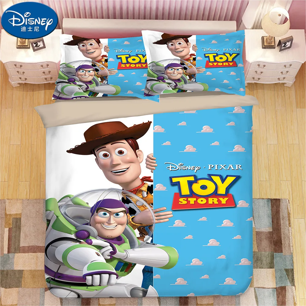Žaislų Istorija Patalynės Komplektas Woody Buzz Lightyear Antklodžių užvalkalus Užvalkalai Žaislų Istorija vaikams, Cartoon Šalikas Patalynės Komplektai patalynei