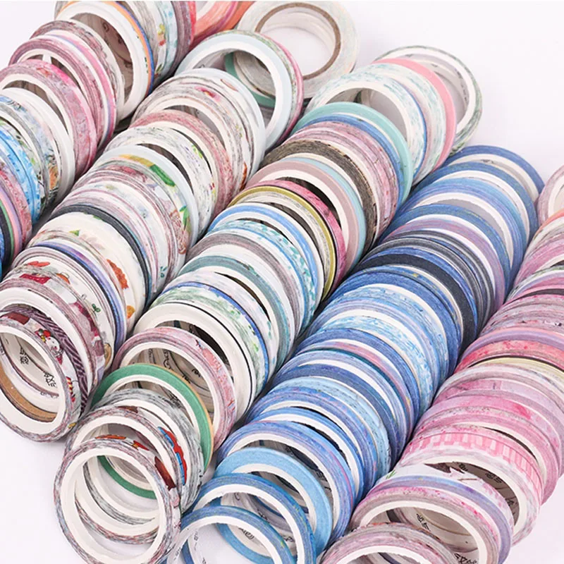 100 Rolls Washi Tape Folija Aukso Liesas Dekoratyvinis Kvapų Scrapbooking Washi Juostos 